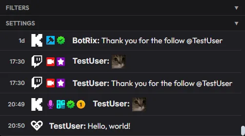 TipLink Combined Chat feed